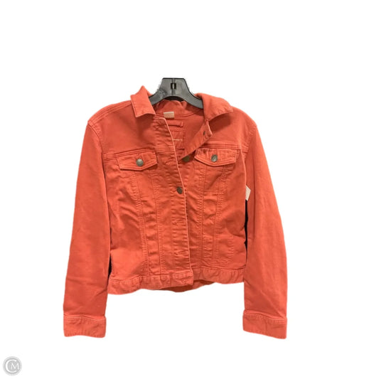 Jacket Denim By Eddie Bauer In Red, Size: S