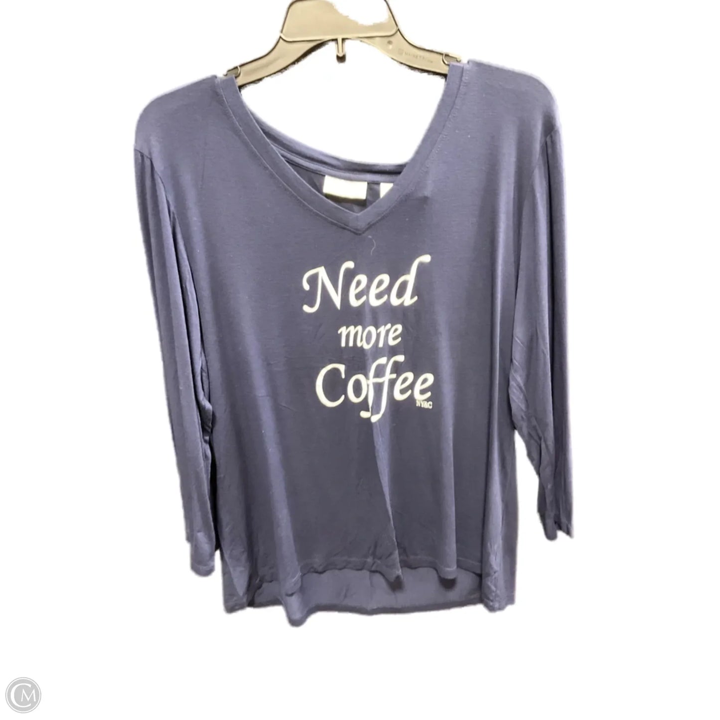 Top Long Sleeve By New York And Co In Navy, Size: L
