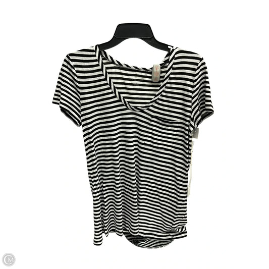 Top Short Sleeve By Caslon In Striped Pattern, Size: M