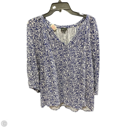 Top 3/4 Sleeve By Jones And Co In Floral Print, Size: 1x