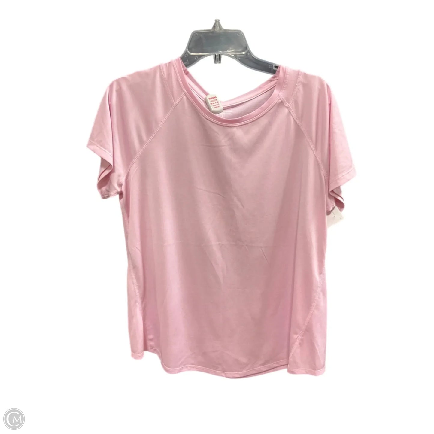 Athletic Top Short Sleeve By Tek Gear In Pink, Size: L