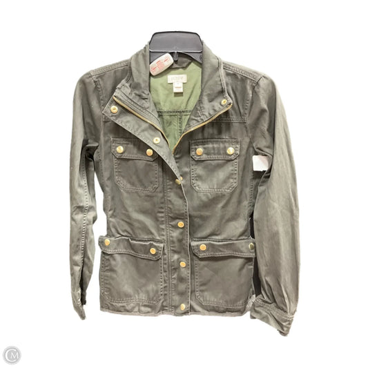 Jacket Denim By J. Crew In Green, Size: Xxs