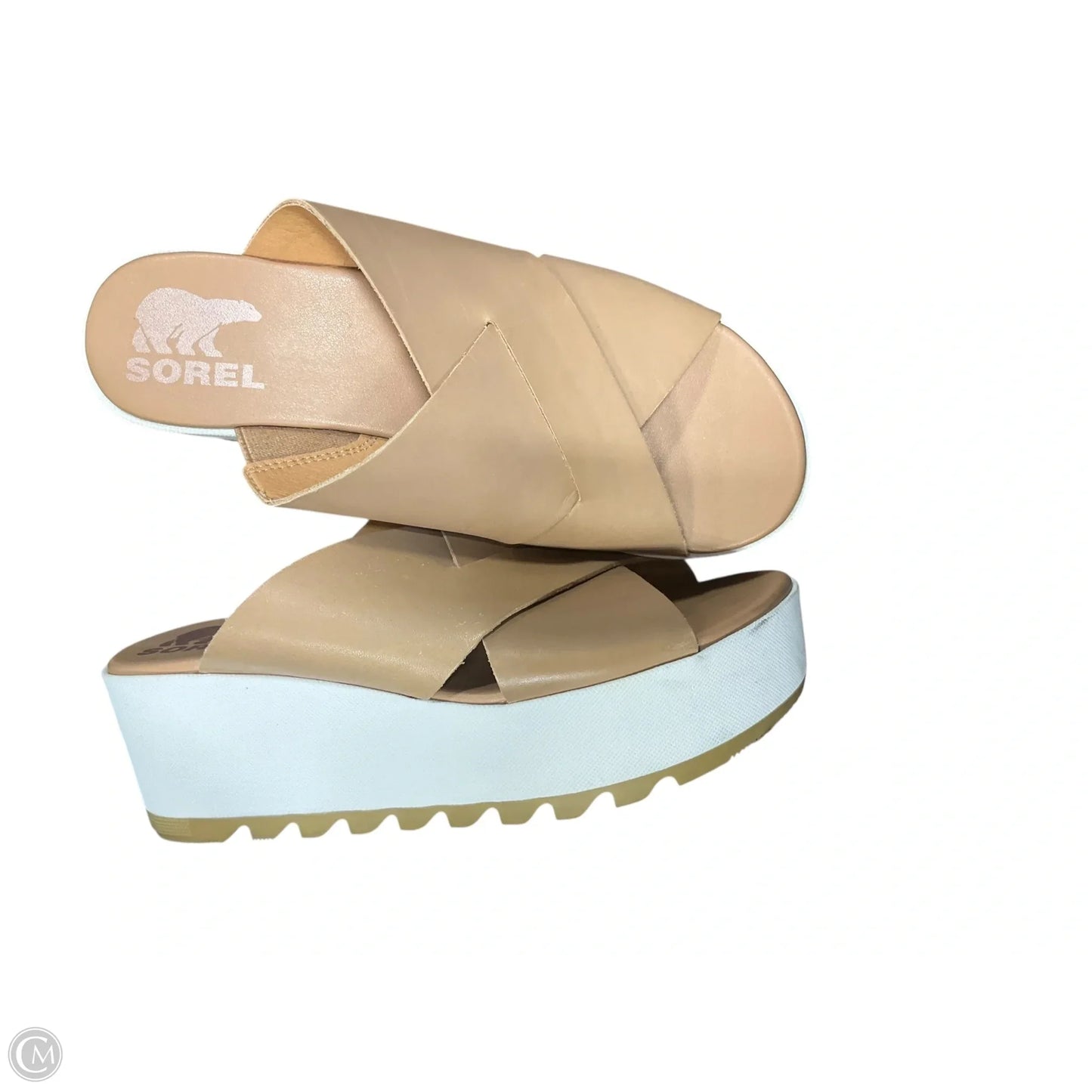 Sandals Heels Platform By Sorel In Tan, Size: 6