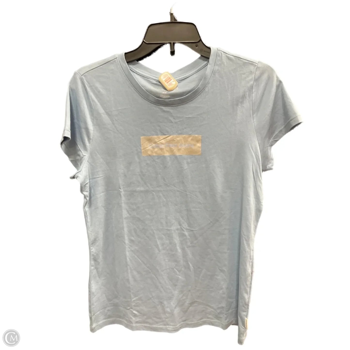 Top Short Sleeve Basic By Calvin Klein In Blue, Size: M