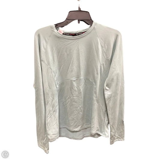 Athletic Top Long Sleeve Crewneck By Spyder In Teal, Size: Xl