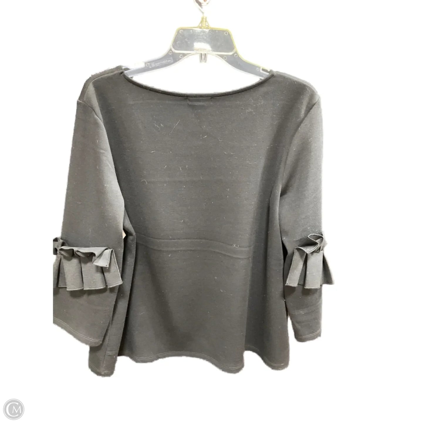 Top 3/4 Sleeve By Halogen In Black, Size: L