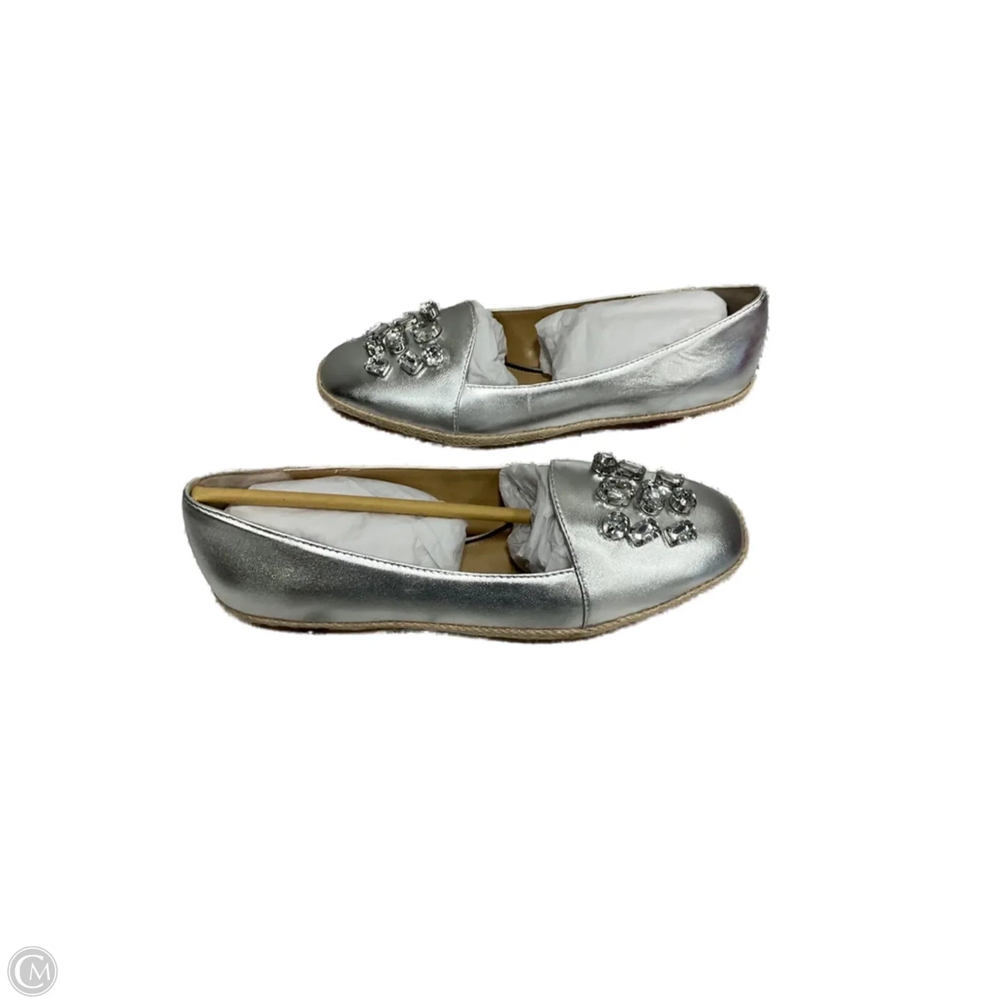 Shoes Designer By Judith Ripka In Silver, Size: 8.5