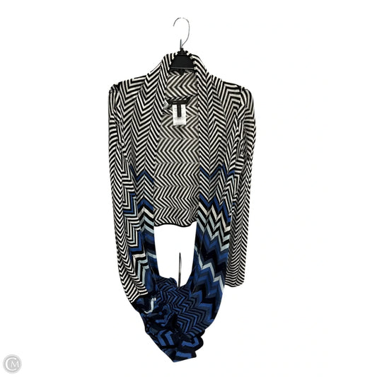 Cardigan By Bcbgmaxazria In Black & Blue, Size: M