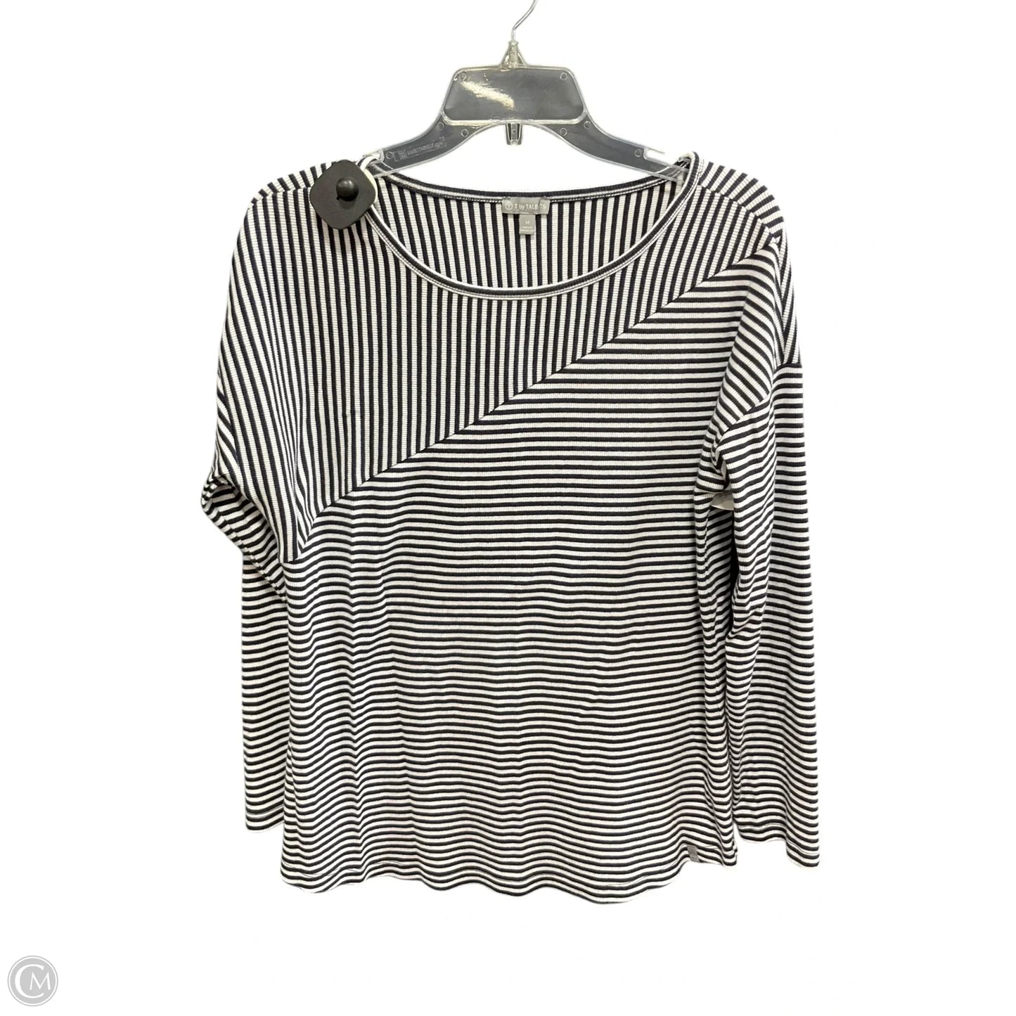 Top Long Sleeve Basic By Talbots In Striped Pattern, Size: M