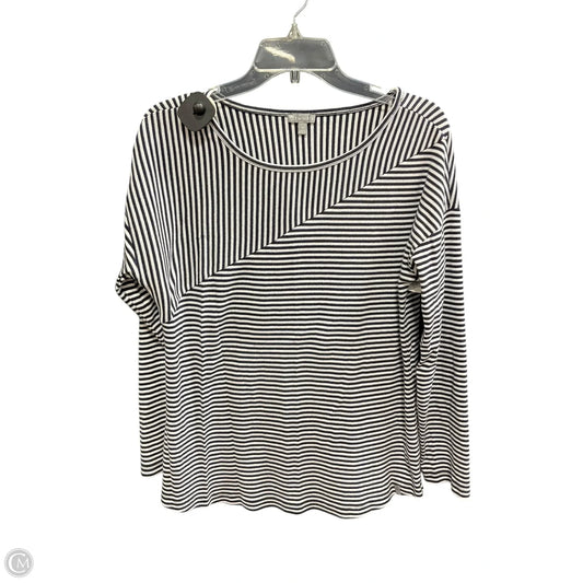 Top Long Sleeve Basic By Talbots In Striped Pattern, Size: M