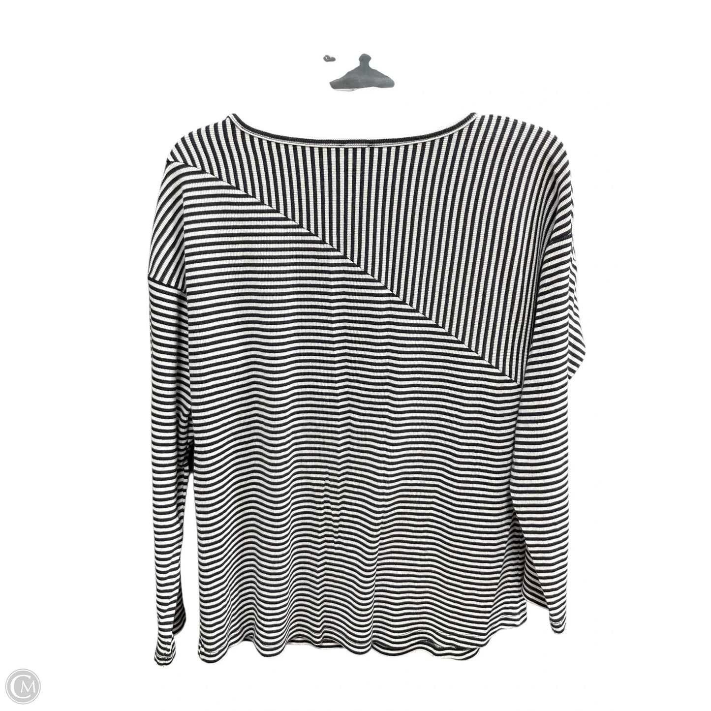 Top Long Sleeve Basic By Talbots In Striped Pattern, Size: M
