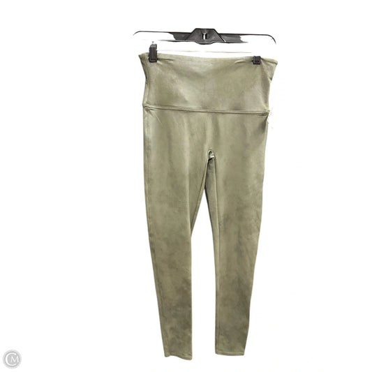 Athletic Leggings By Spanx In Green, Size: L