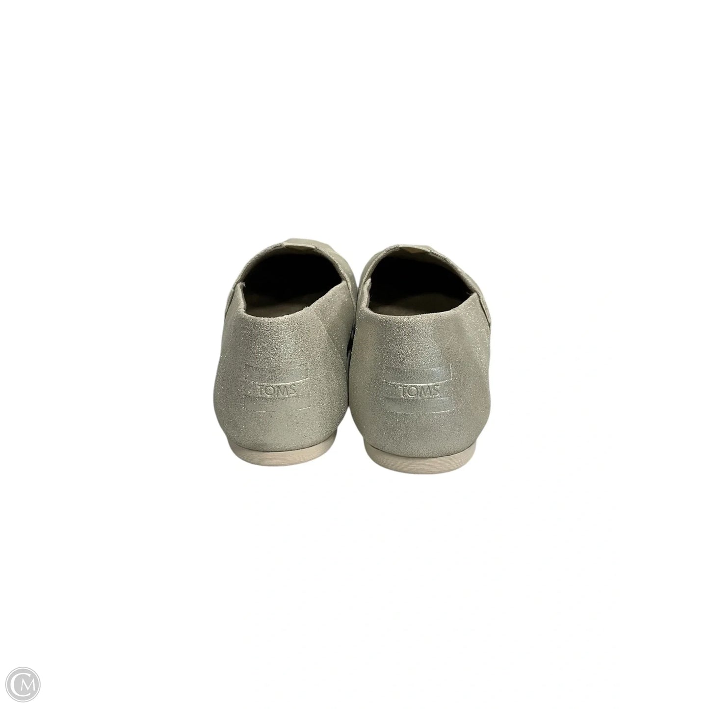 Shoes Flats By Toms In Silver, Size: 9