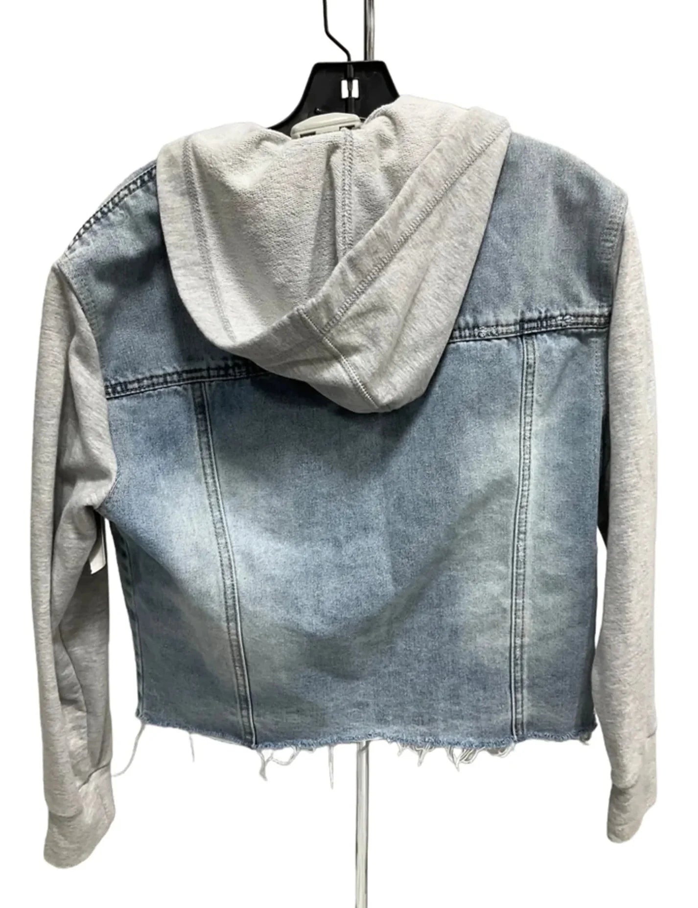 Jacket Denim By Kensie In Blue & Grey, Size: S