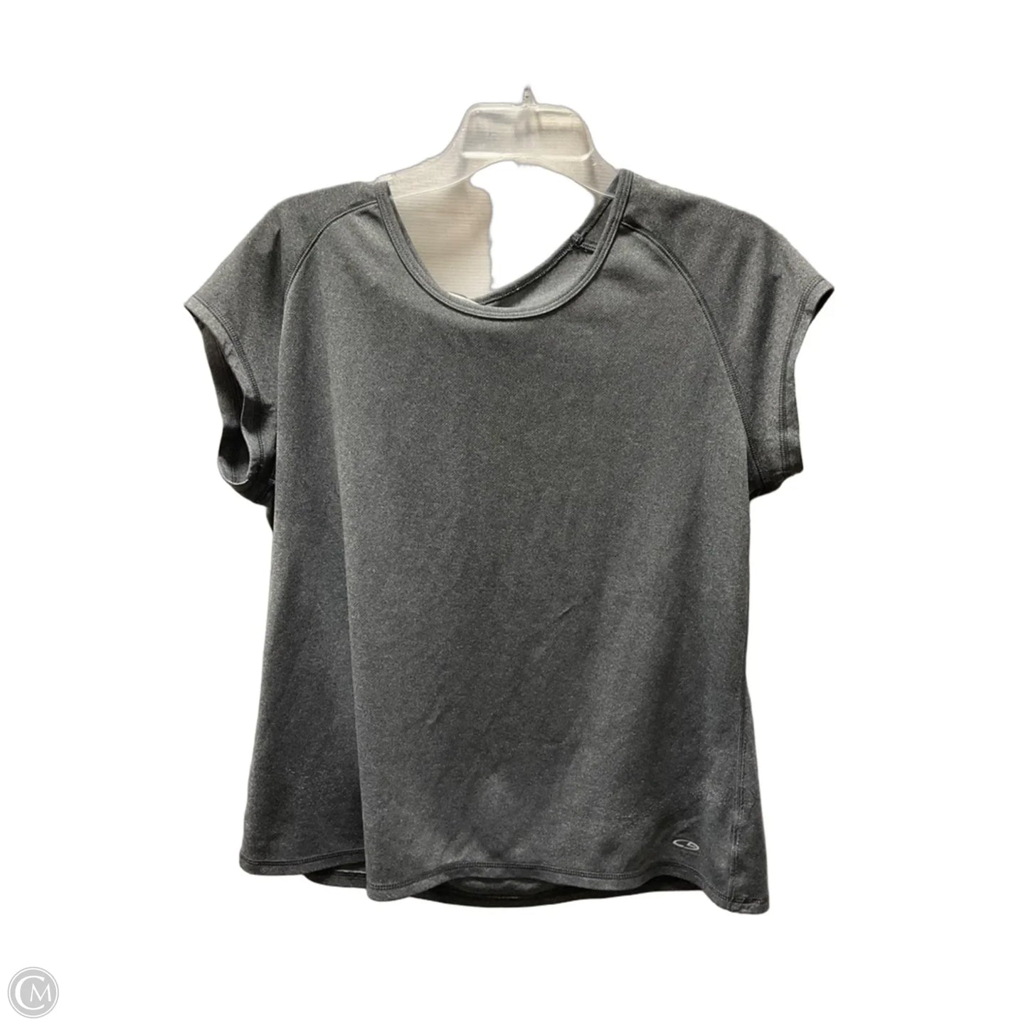 Athletic Top Short Sleeve By Champion In Grey, Size: Xl