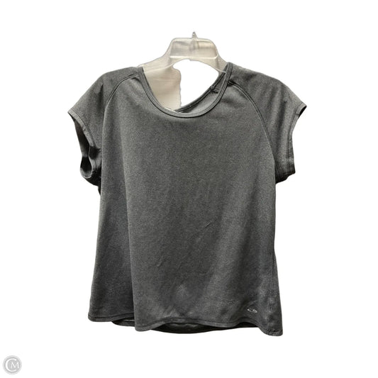 Athletic Top Short Sleeve By Champion In Grey, Size: Xl