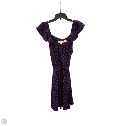 Dress Casual Short By Loft In Blue & Pink, Size: L