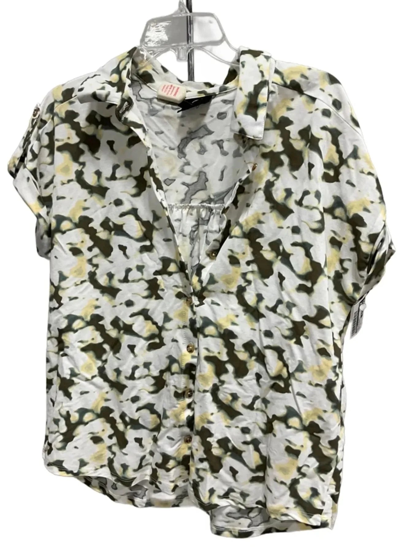 Top Sleeveless By Bobeau In Green & White, Size: Xl