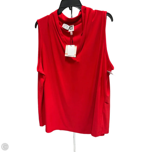 Top Sleeveless By Anne Klein In Red, Size: 3x