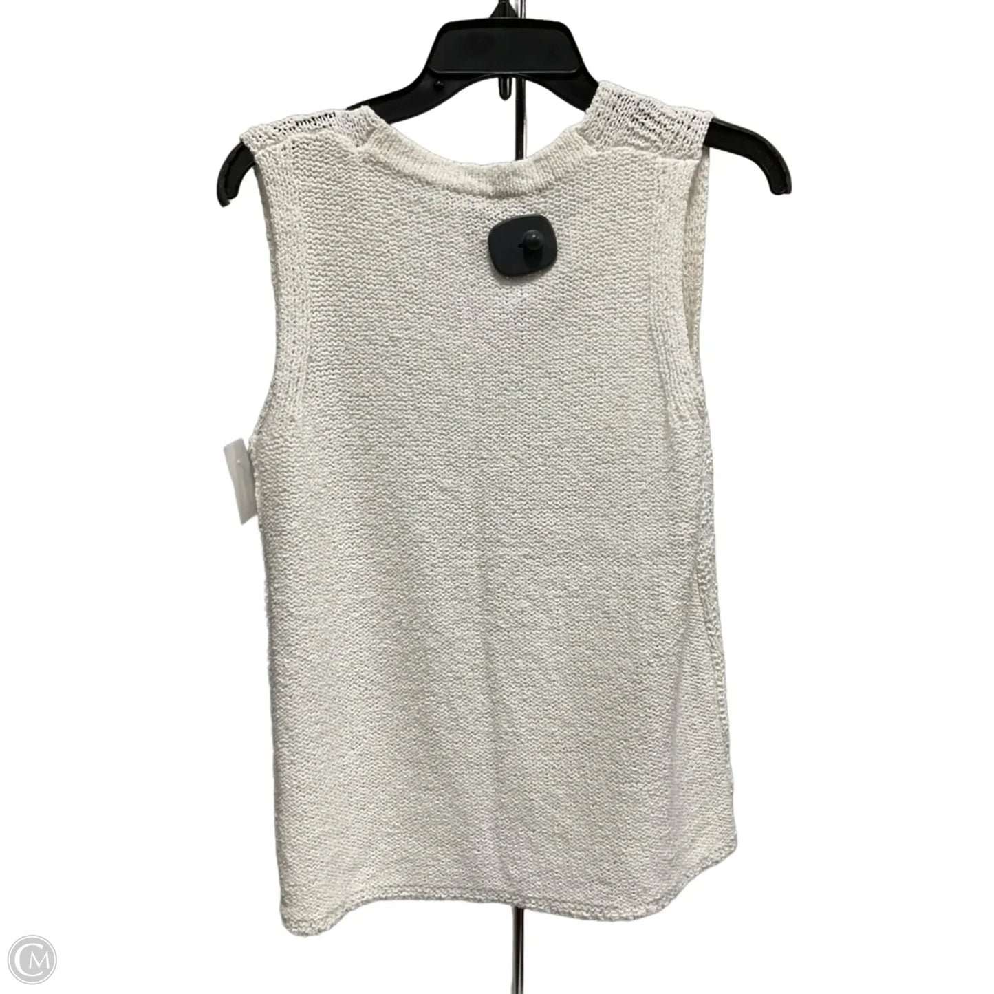 Vest Sweater By Loft In White, Size: M