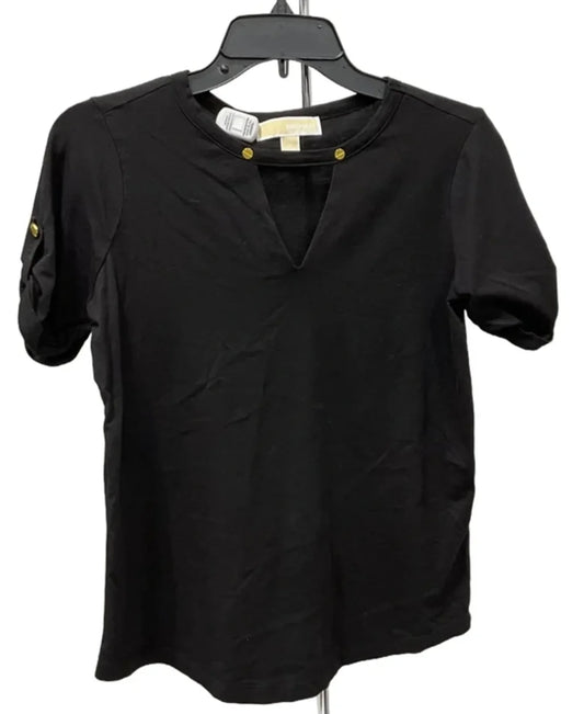 Top Short Sleeve Basic By Michael By Michael Kors In Black, Size: M