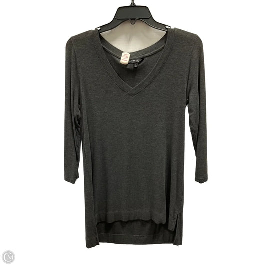 Top 3/4 Sleeve Basic By Liverpool In Grey, Size: S