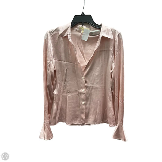 Blouse Long Sleeve By Michael By Michael Kors In Pink, Size: M