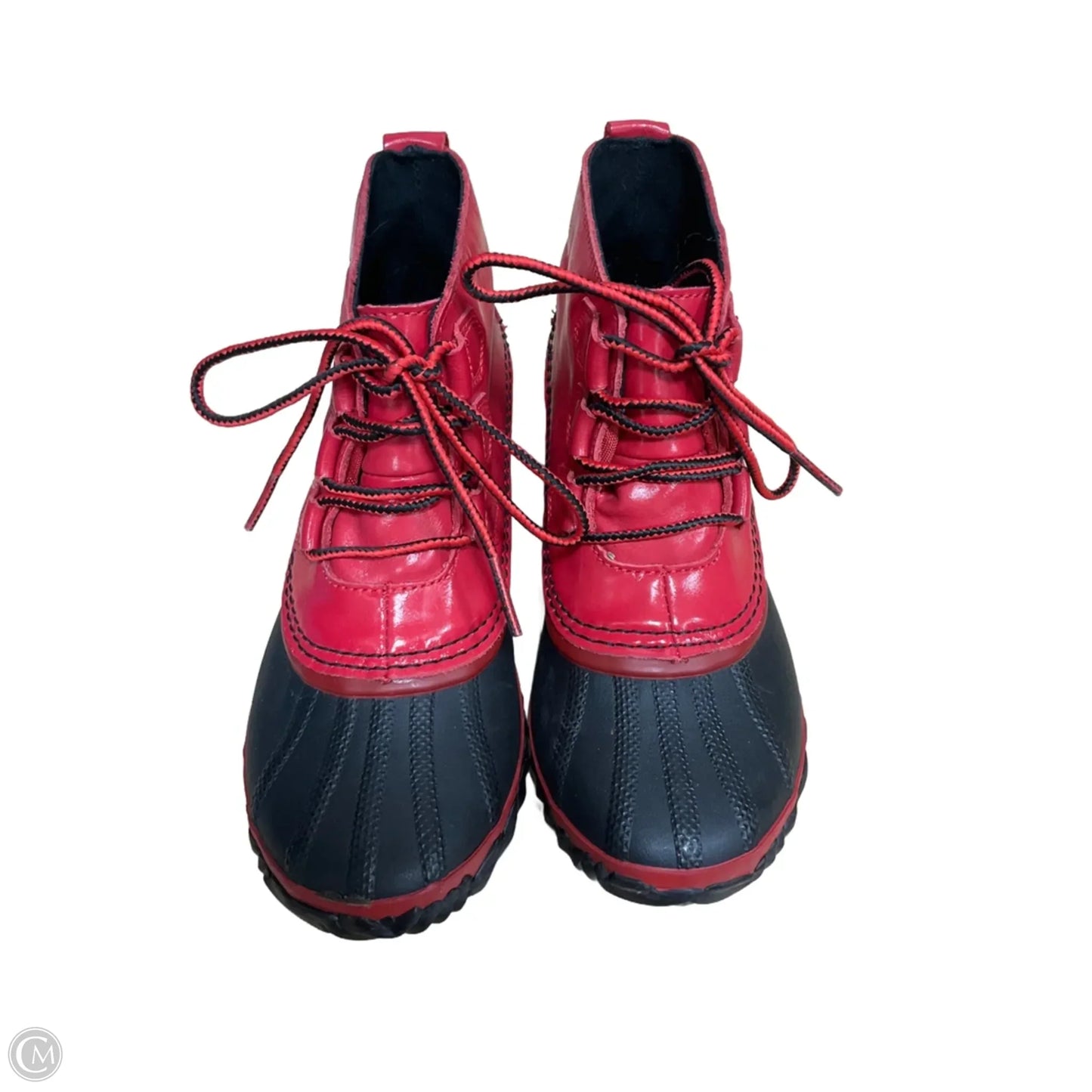 Boots Ankle Flats By Sorel In Black & Red, Size: 6