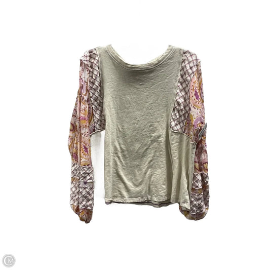 Top Long Sleeve By Easel In Purple & Tan, Size: M