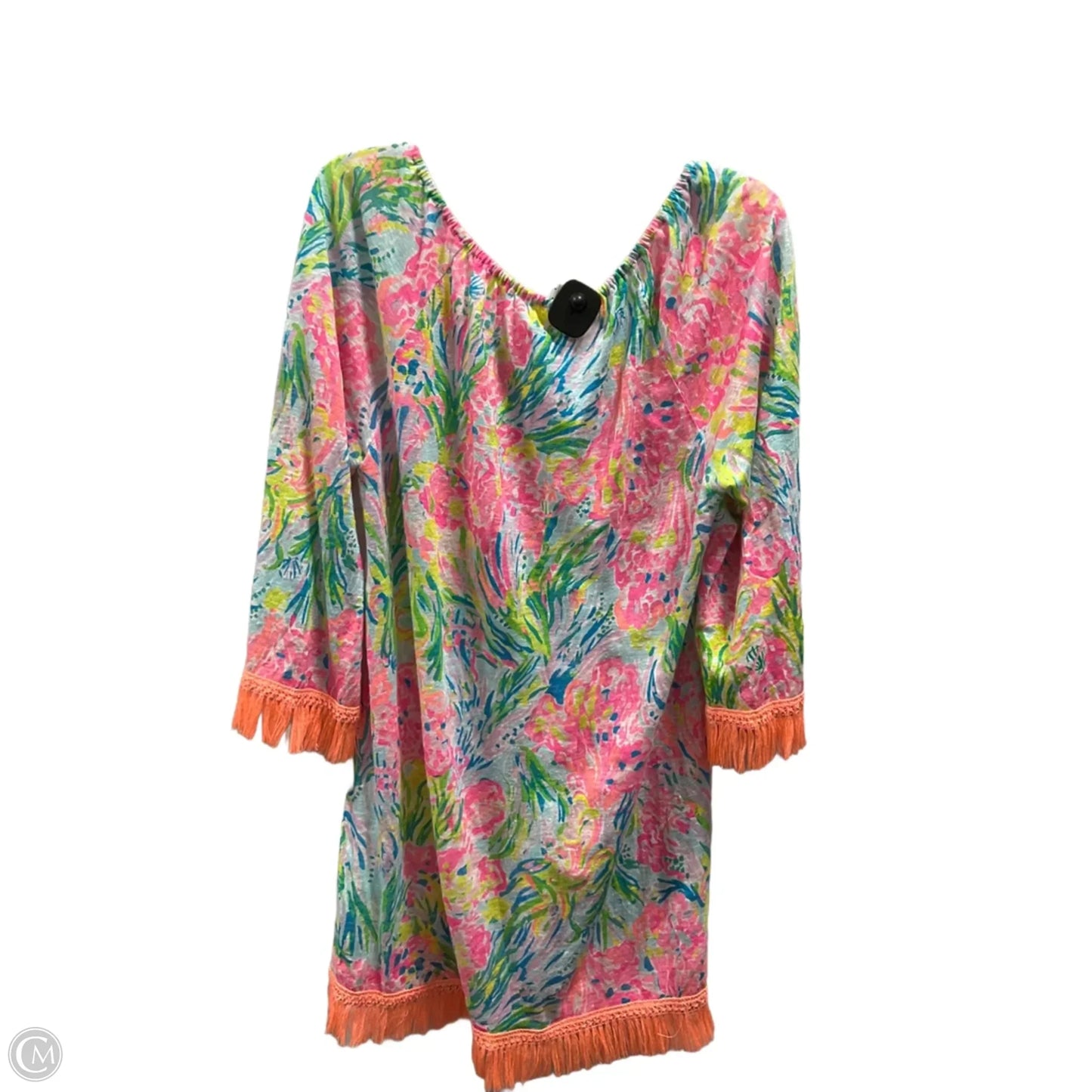 Top Long Sleeve Designer By Lilly Pulitzer In Orange & Pink, Size: L