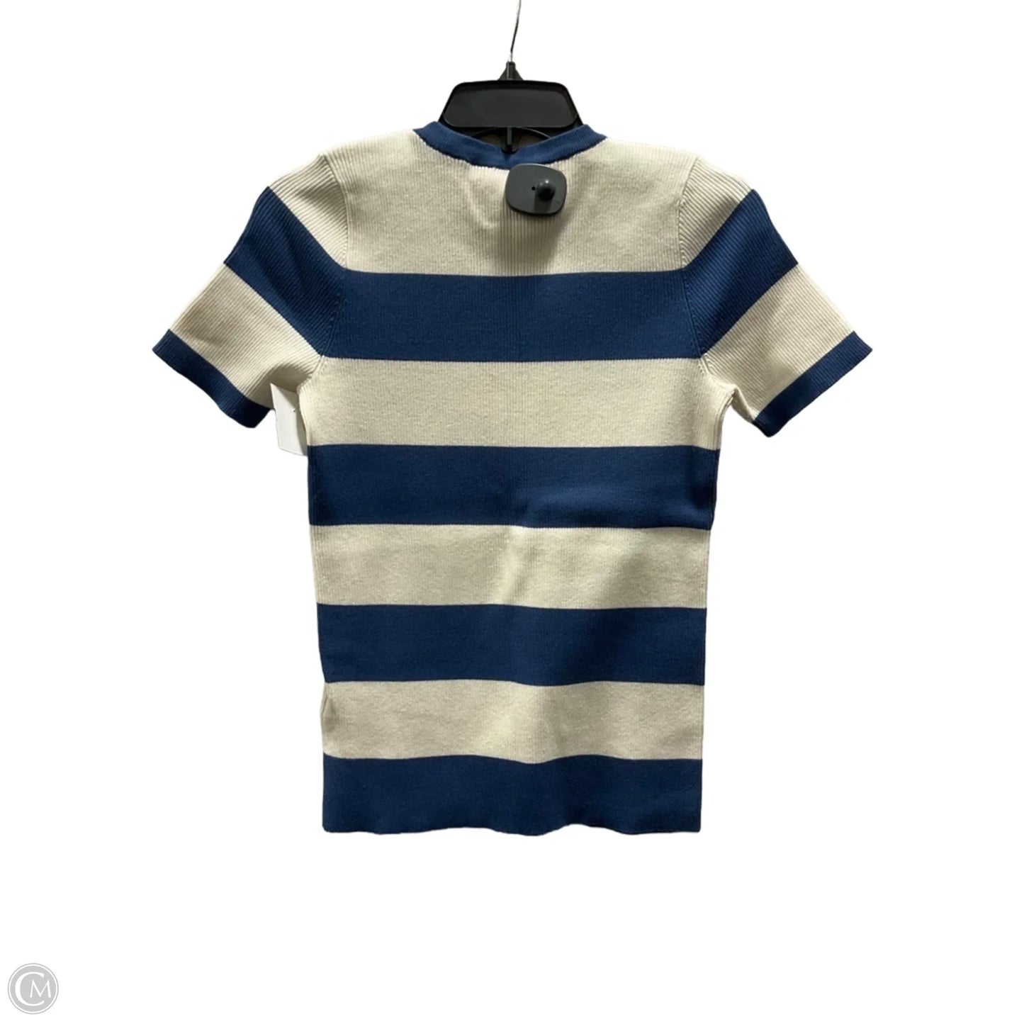 Top Short Sleeve By Lauren By Ralph Lauren In Striped Pattern, Size: M