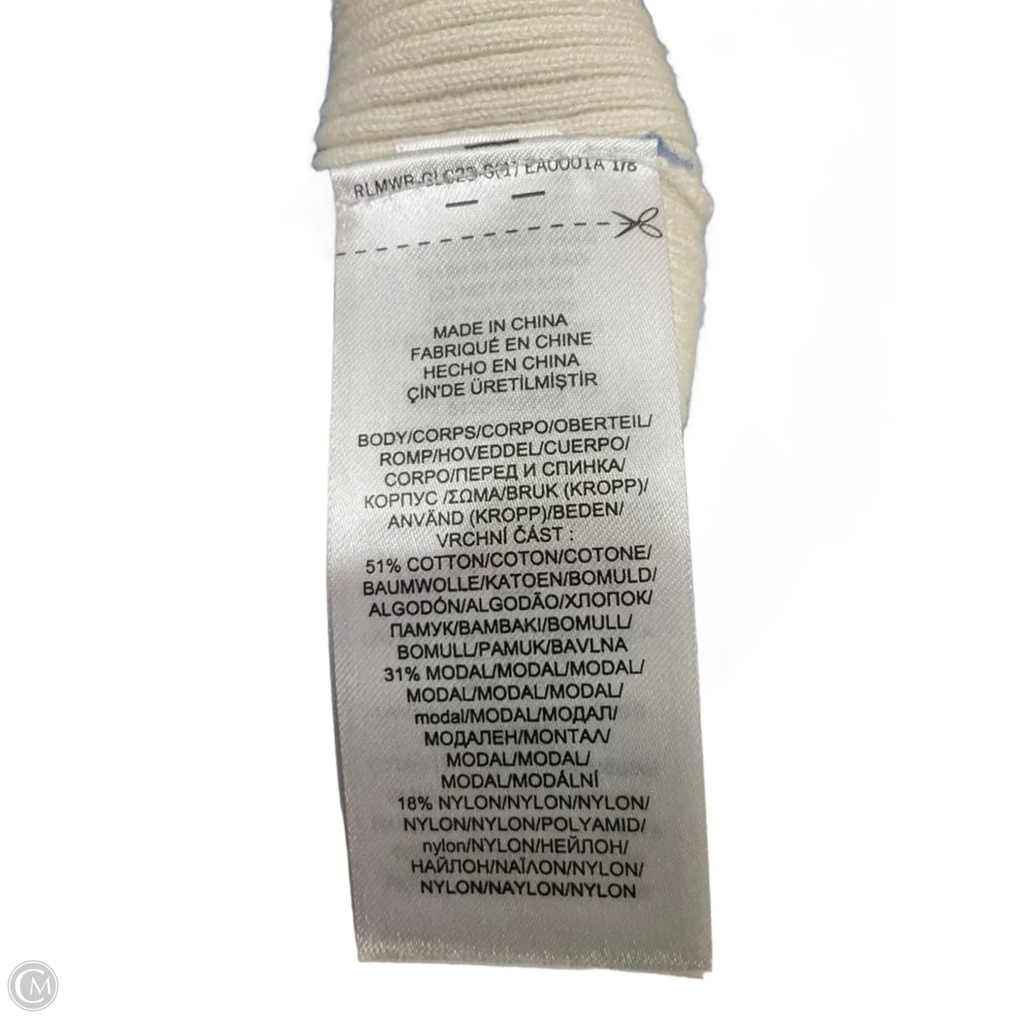 Top Short Sleeve By Lauren By Ralph Lauren In Striped Pattern, Size: M