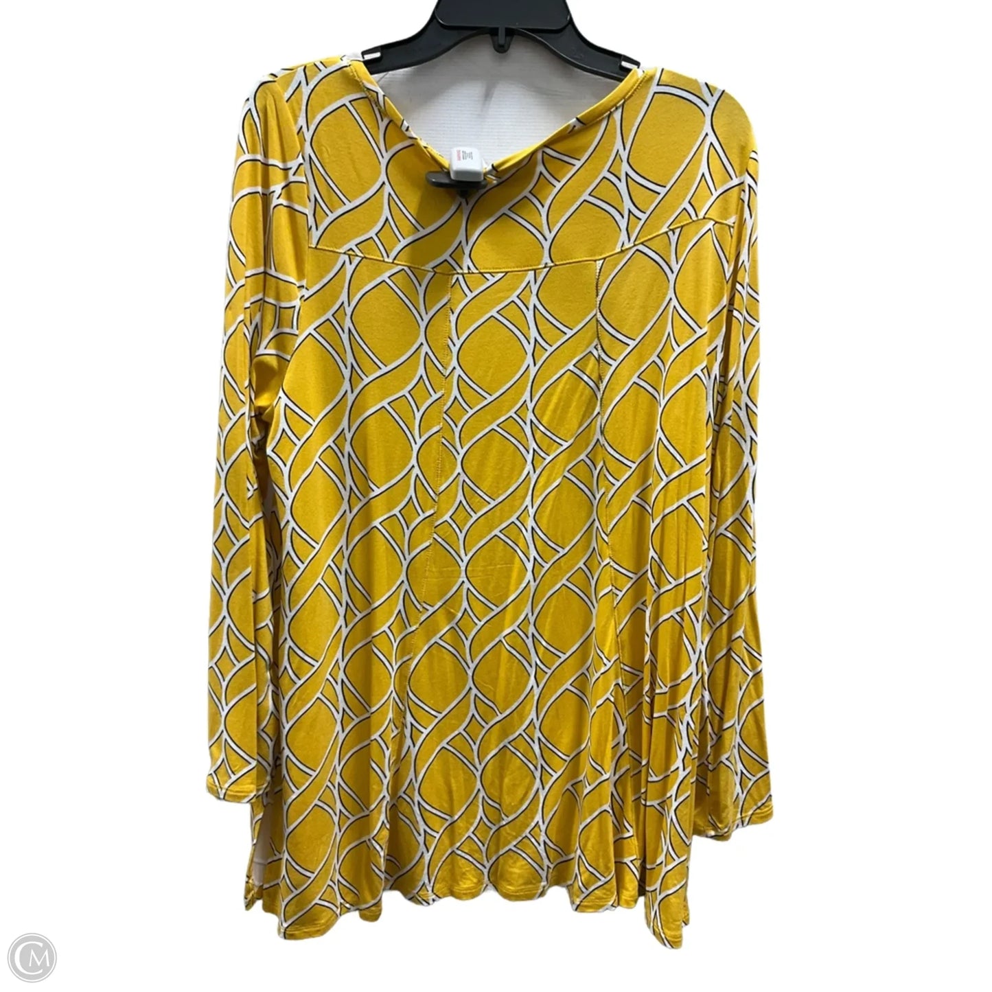 Top Long Sleeve Basic By Zenergy By Chicos In Yellow, Size: L