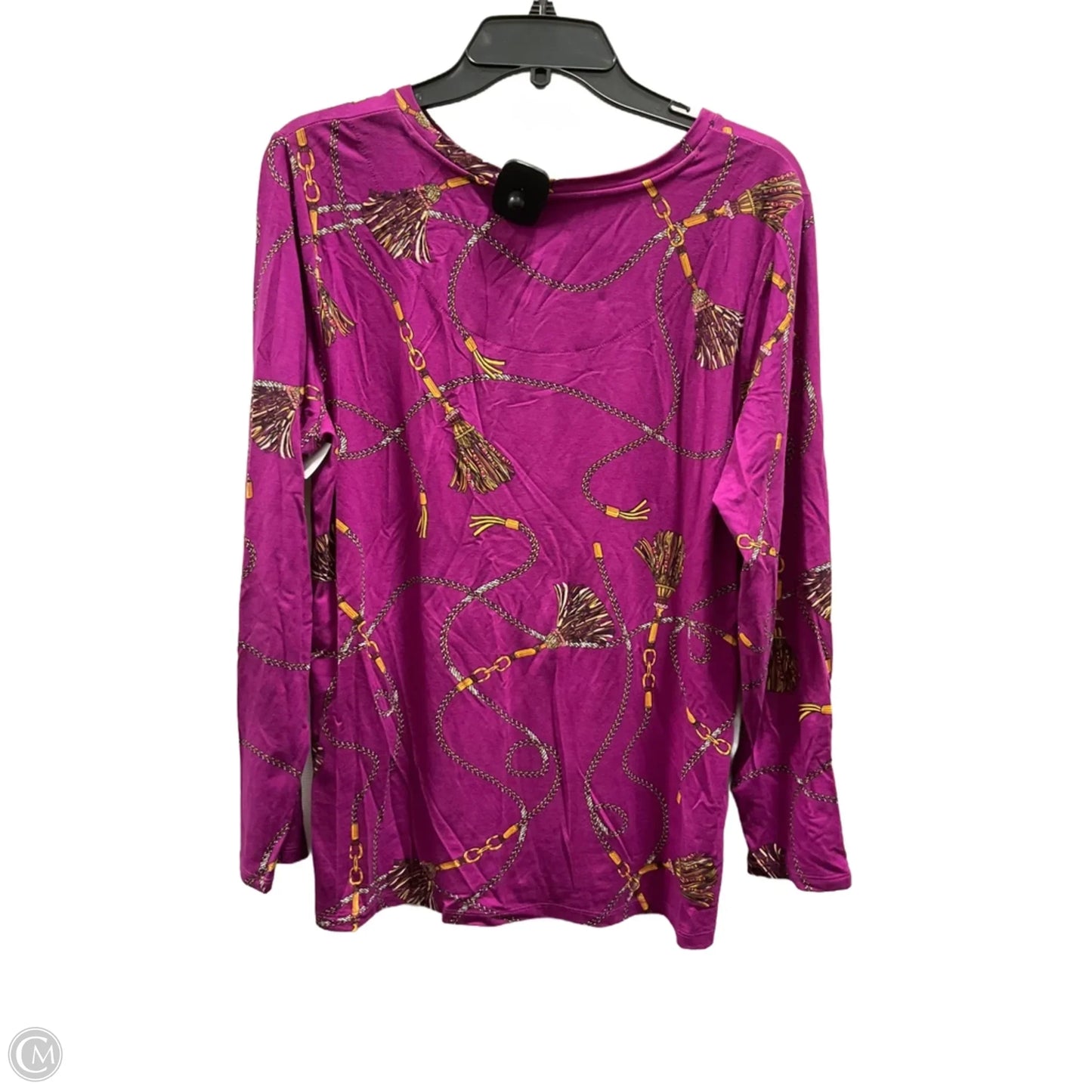 Top Long Sleeve Basic By Chicos In Purple, Size: L