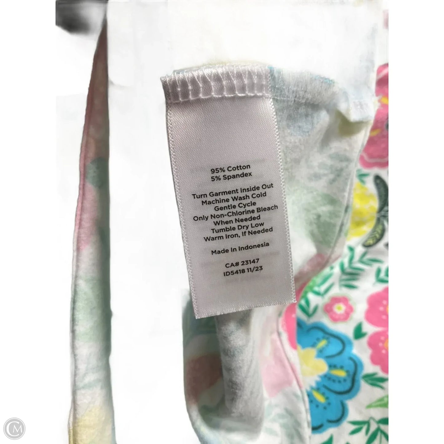 Top 3/4 Sleeve By Talbots In Floral Print, Size: Mp