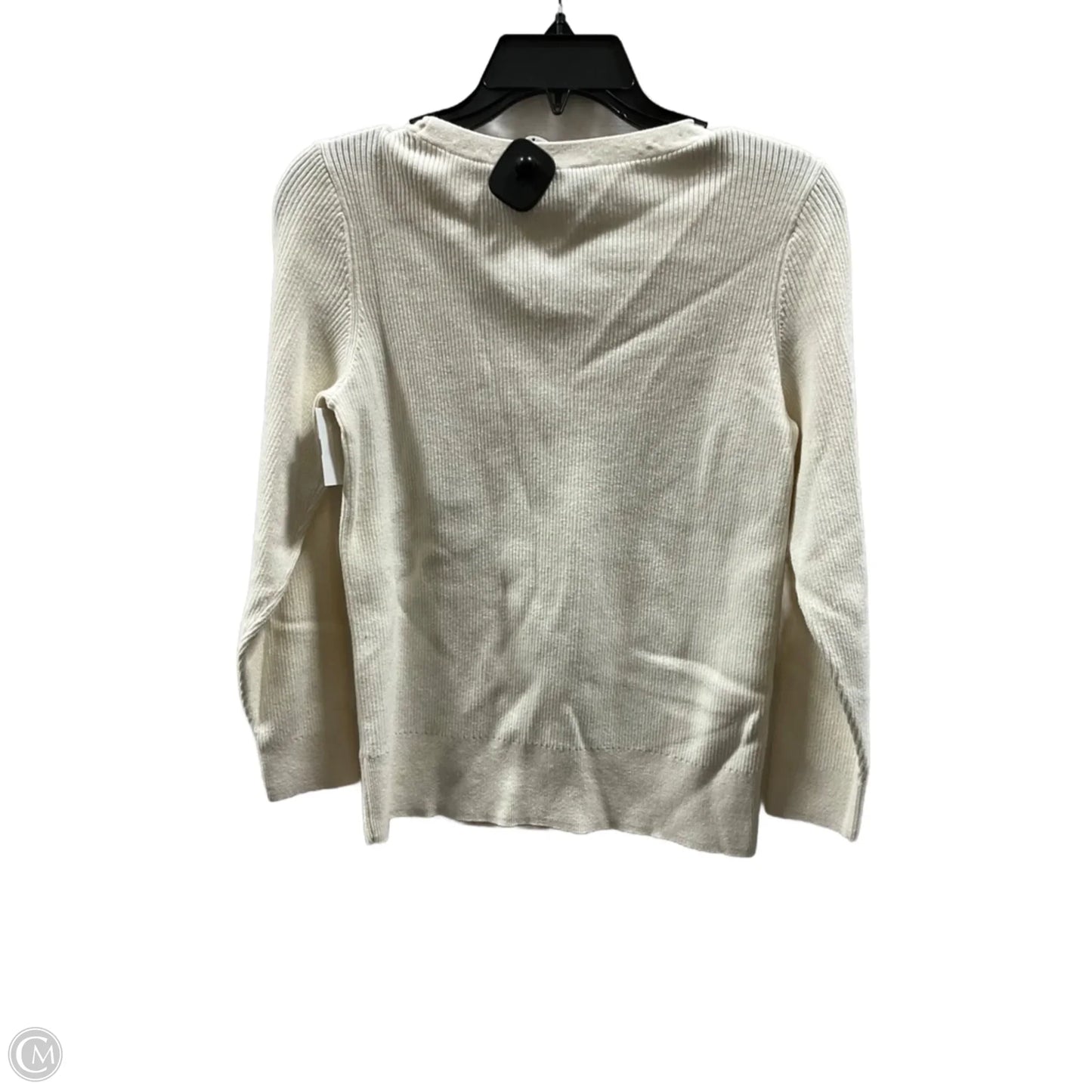 Top Long Sleeve By Talbots In Cream, Size: Mp