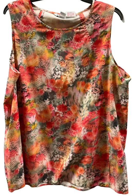 Athletic Tank Top By Athleta In Floral Print, Size: Xl