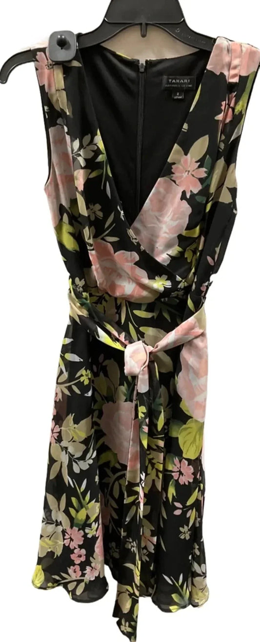 Dress Casual Midi By Tahari In Floral Print, Size: S
