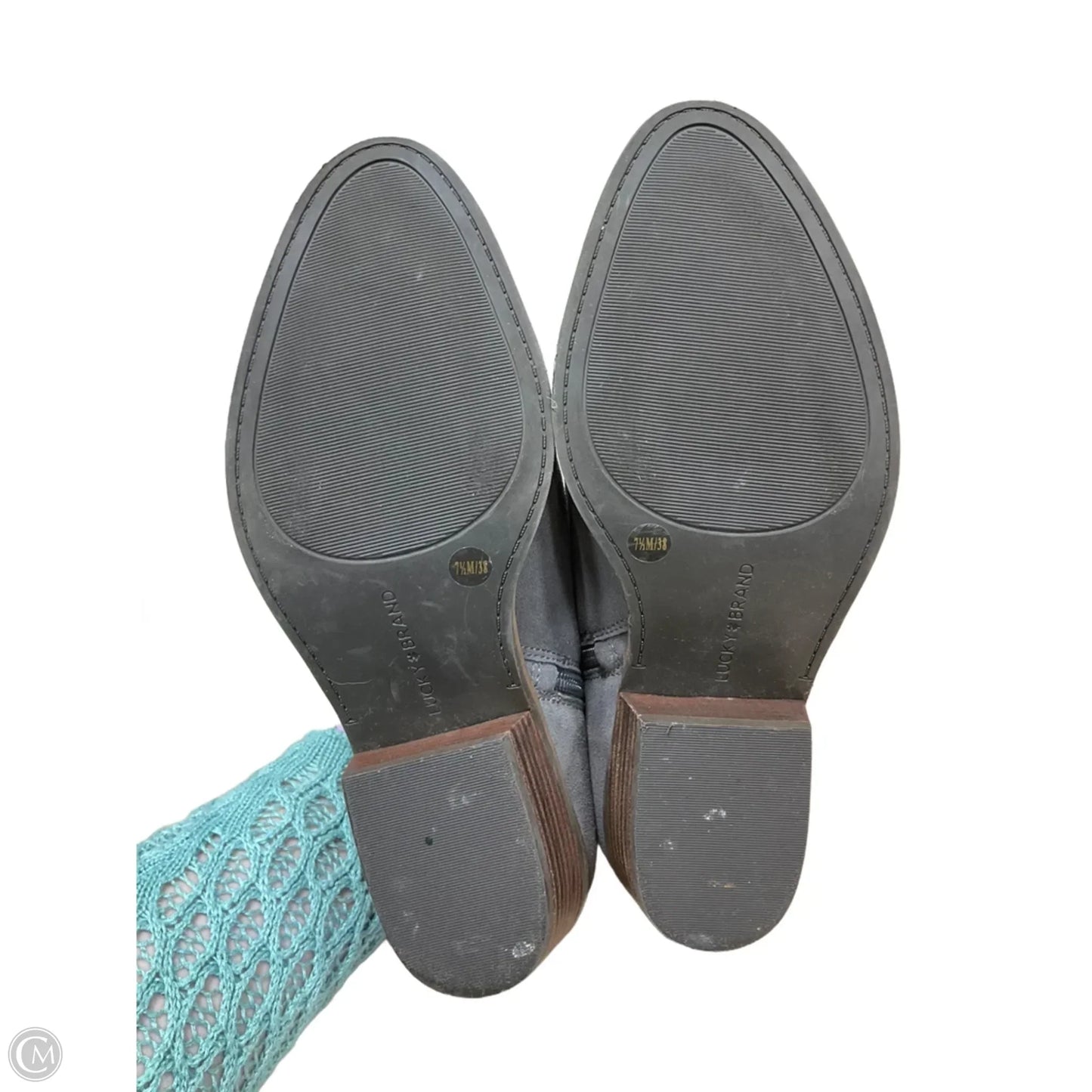 Boots Ankle Flats By Lucky Brand In Grey, Size: 7.5