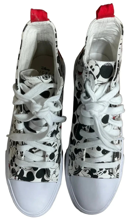 Shoes Sneakers By Disney In Black & White, Size: 10