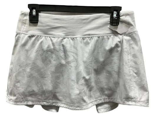 Athletic Skort By Lululemon In White, Size: 6