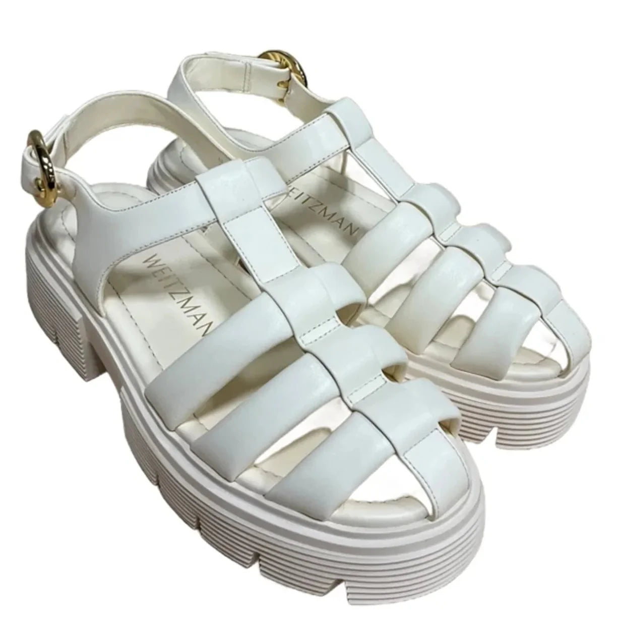 Sandals Designer By Stuart Weitzman In Cream, Size: 7