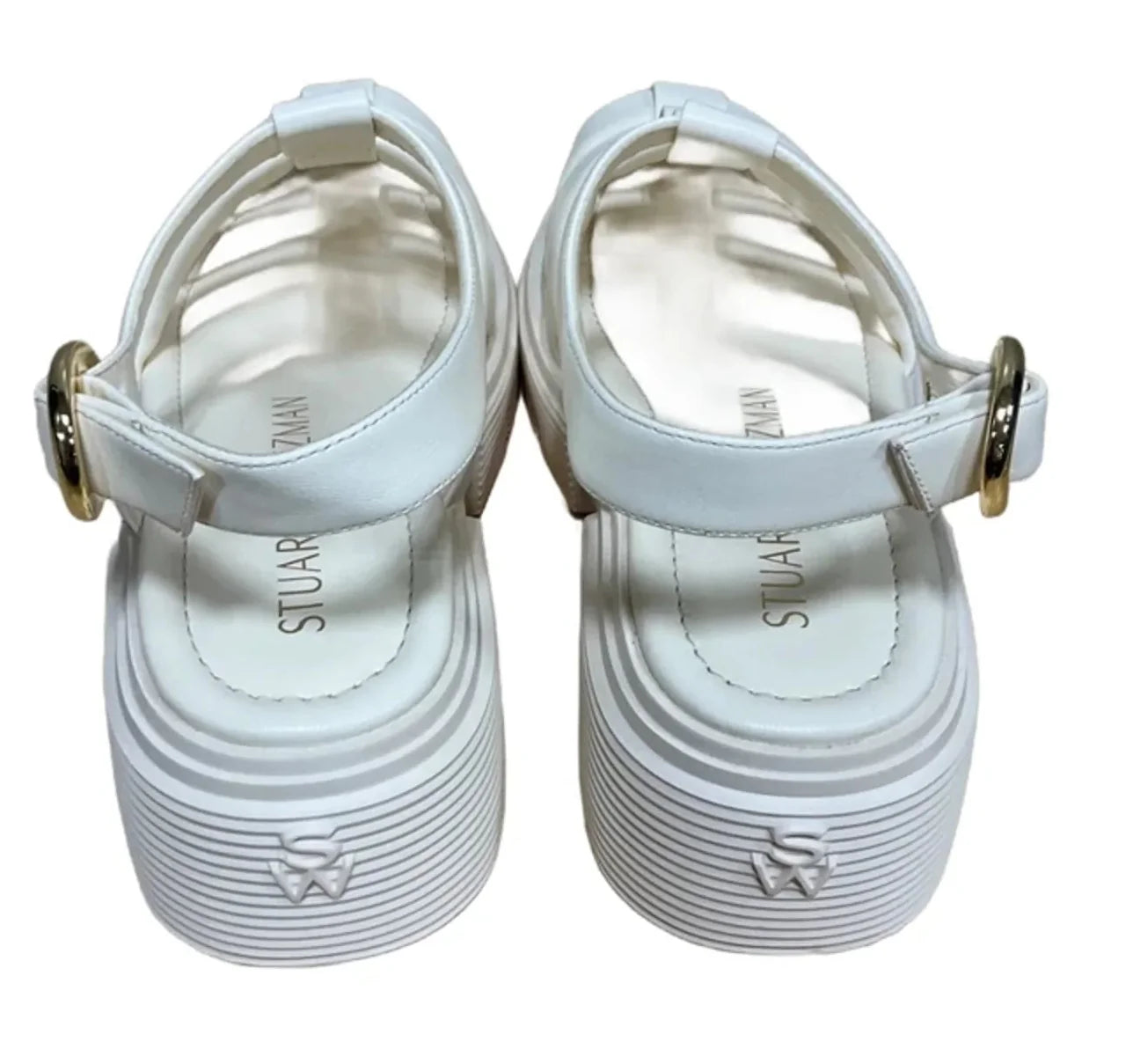 Sandals Designer By Stuart Weitzman In Cream, Size: 7