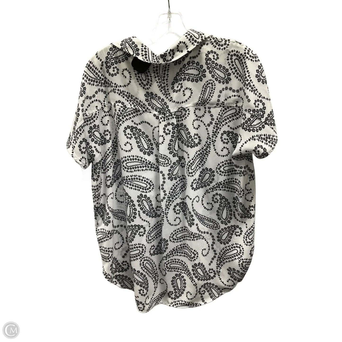 Top Short Sleeve By Not Your Daughters Jeans In White & Yellow, Size: S