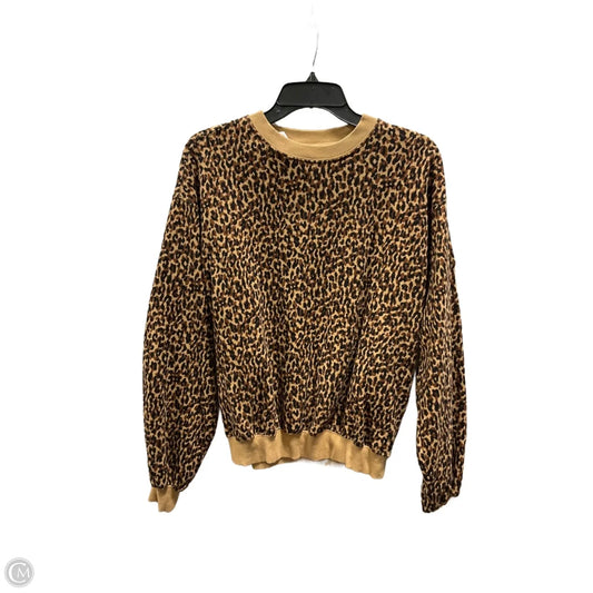 Athletic Top Long Sleeve Crewneck By Fabletics In Animal Print, Size: S