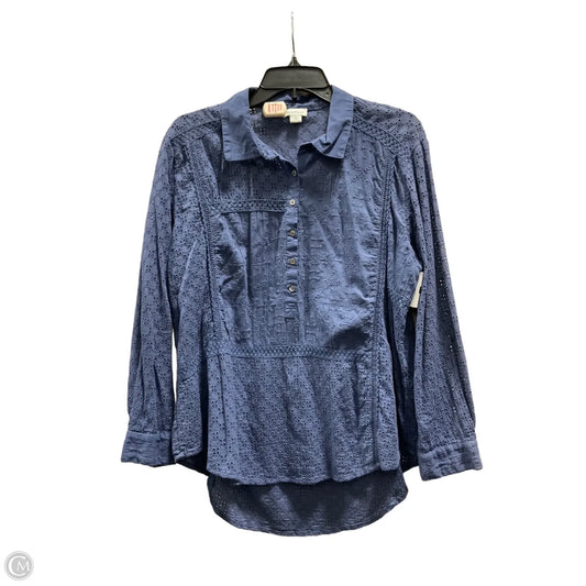 Top Long Sleeve By Sundance In Blue, Size: L