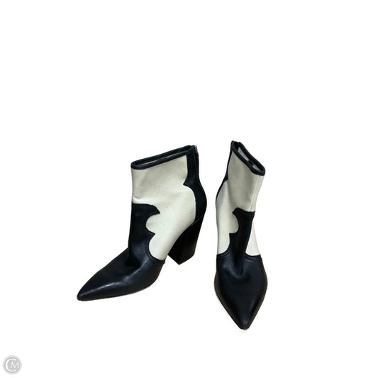 Boots Ankle Heels By Dolce Vita In Black & Cream, Size: 9