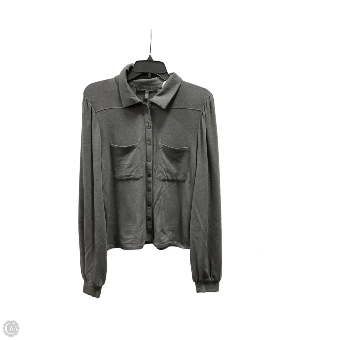 Top Long Sleeve By White House Black Market In Grey, Size: M