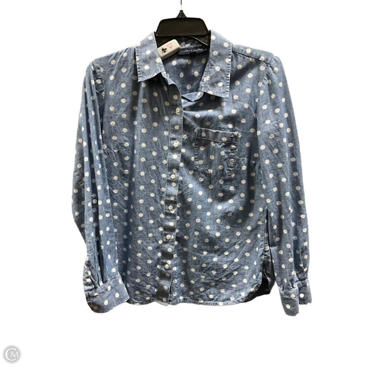 Blouse Long Sleeve By Tommy Hilfiger In Polkadot Pattern, Size: S