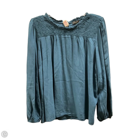 Top Long Sleeve By Talbots In Blue, Size: Xl